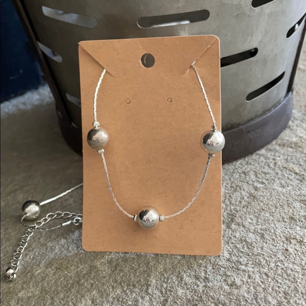 18" Silver Bead Necklace
